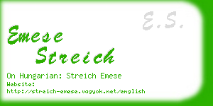 emese streich business card